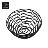 RON GROUP Series A Black Metal Wire Basket - Modern Design.
