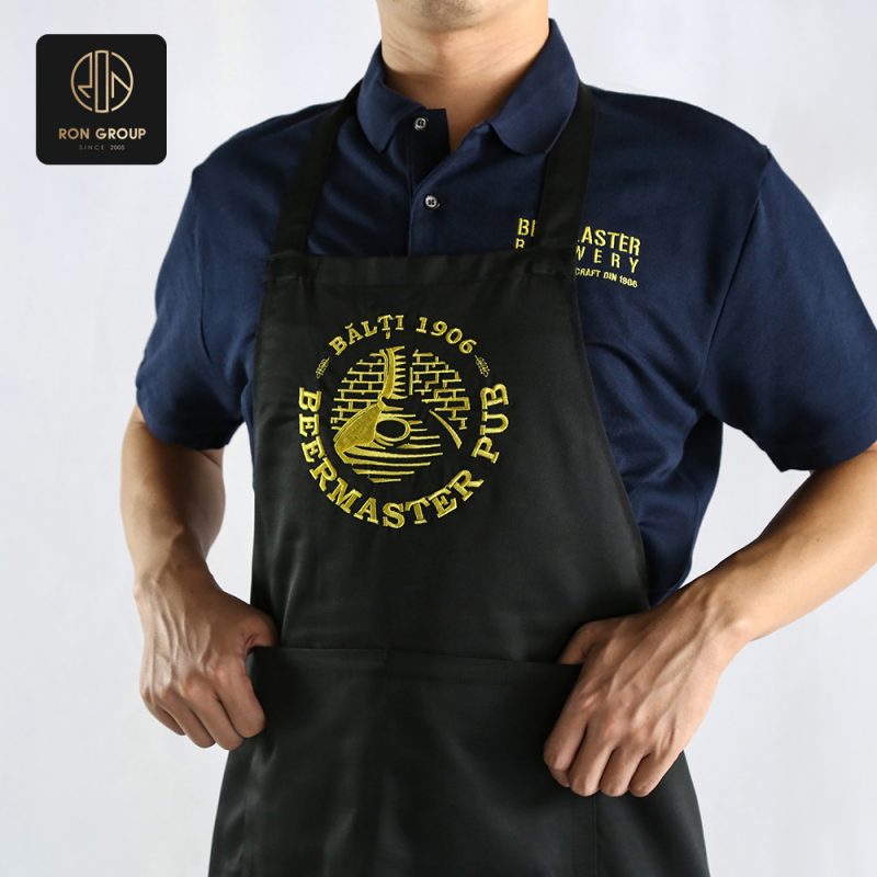 Black Custom Logo Chef Apron Series