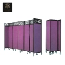 RON GROUP wholesale supply - purple mobile partition with lattice top design