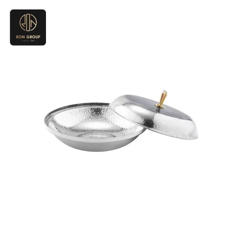 Hammered Gold Serving Bowl with Lid Series