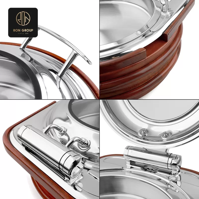 Chafing Dish with Wooden Base SeriesC