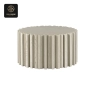 RON GROUP Fluted Cocktail Table - Modern Round Coffee Table