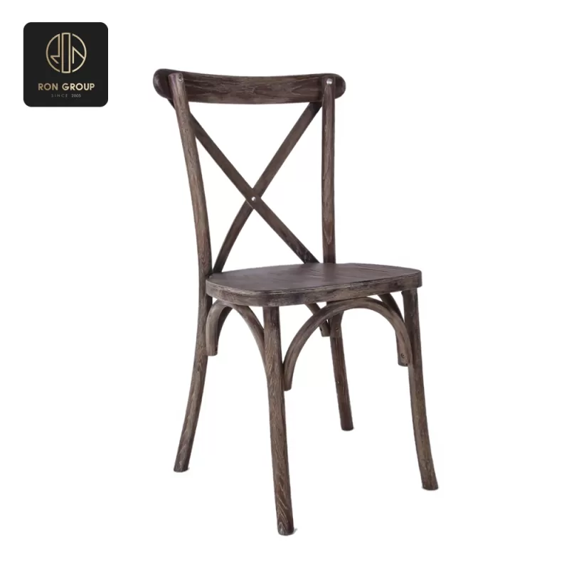 Wooden fork-backed chair A