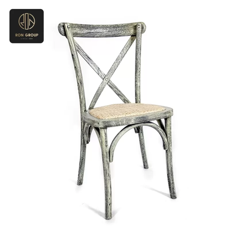 Wooden fork-backed chair C