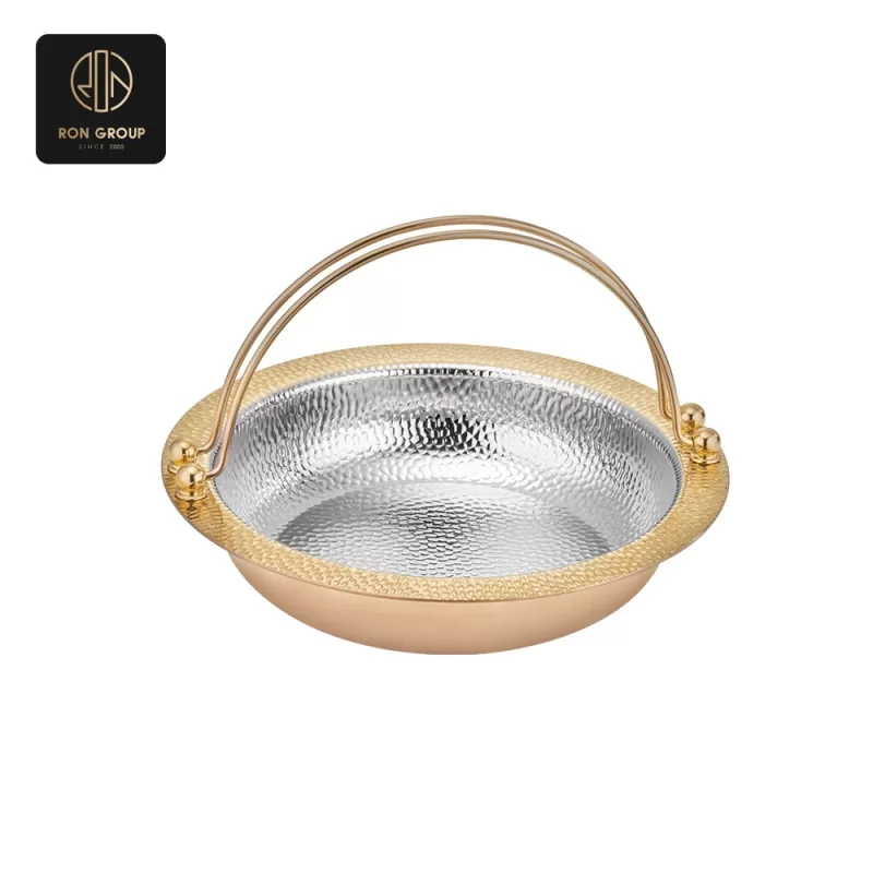 Golden Accented Round Chafer Dish SeriesB