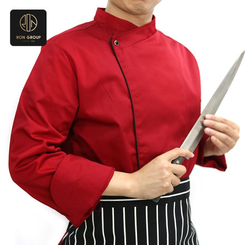 Scarlet Chef Jacket Elegance