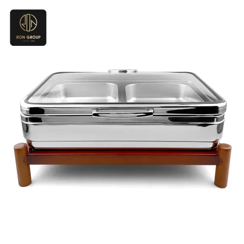 Chafing Dish with Wooden Base SeriesD