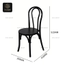 Black classic bentwood chair with dimensions shown.