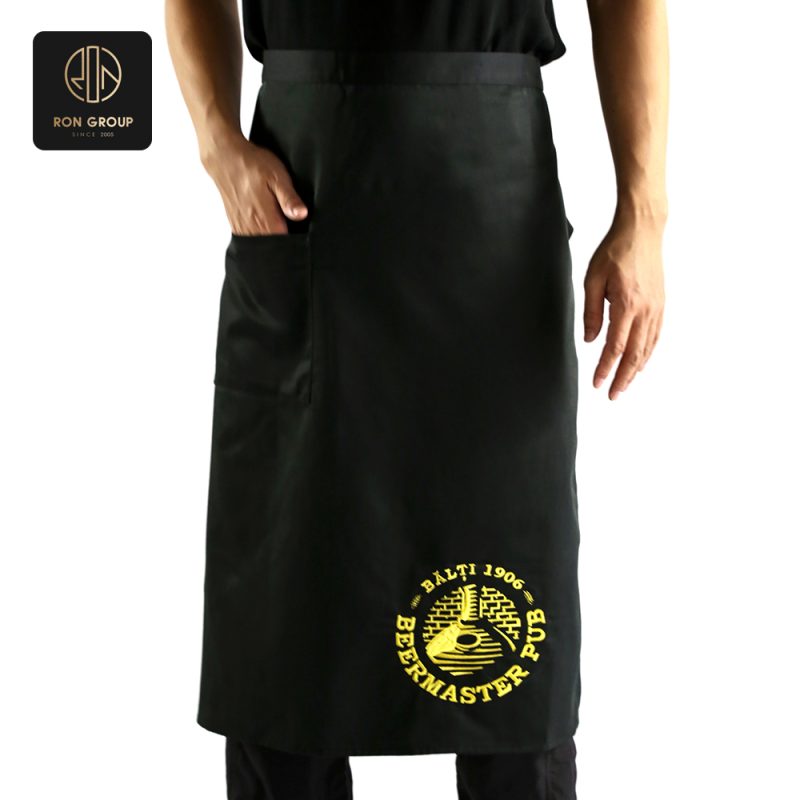Black Custom Logo Chef Apron Series