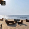 RON GROUP Outdoor Furniture Set - Wooden Sofa and Chairs by the Sea