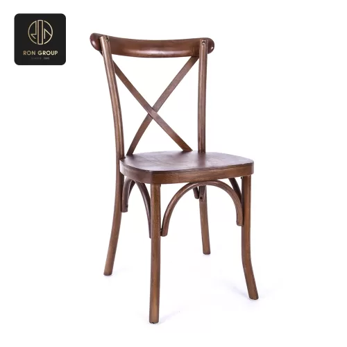 Wooden fork-backed chair A