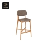 RON GROUP HighLine Seat Series D - Wooden Bar Stool with Fabric Seat