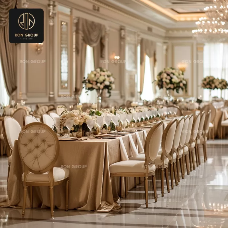Golden Accent & Velvet Chair Series