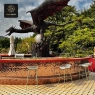 RON GROUP Restaurant Design: Dragon Statue & Bar with Stools