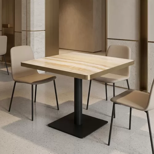 Square Marble-Top Bistro Table Series