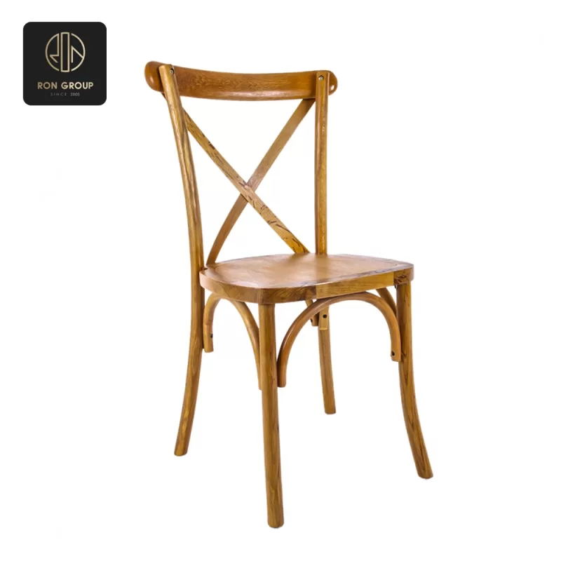 Wooden fork-backed chair A