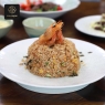 RON GROUP Elegant Daisy Series plate with gourmet shrimp fried rice