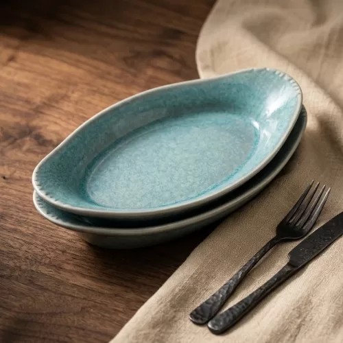 Exquisite Starlight green ceramic tableware C