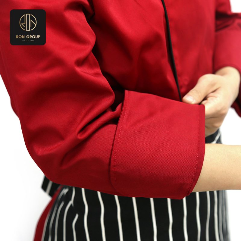 Scarlet Chef Jacket Elegance