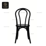 Black classic bentwood chair, front view with a detailed backrest.