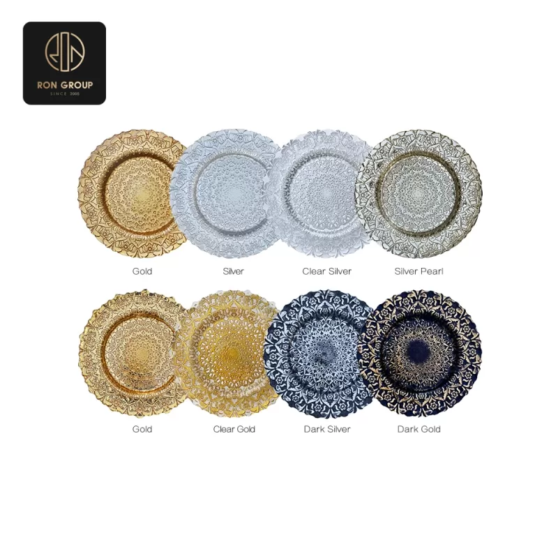 Elegant Glass Plate Series D