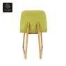 RON GROUP commercial series - back view green upholstered chair with wooden frame