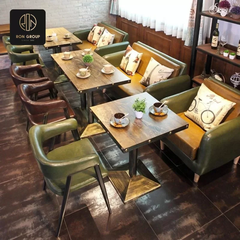 Green Leatherette Dining Set Series