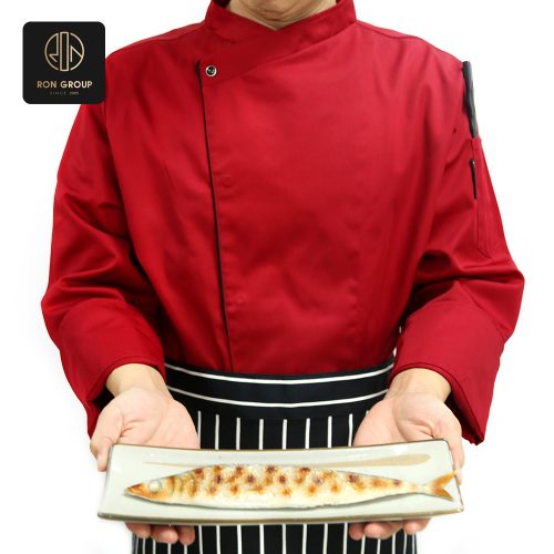 Scarlet Chef Jacket Elegance