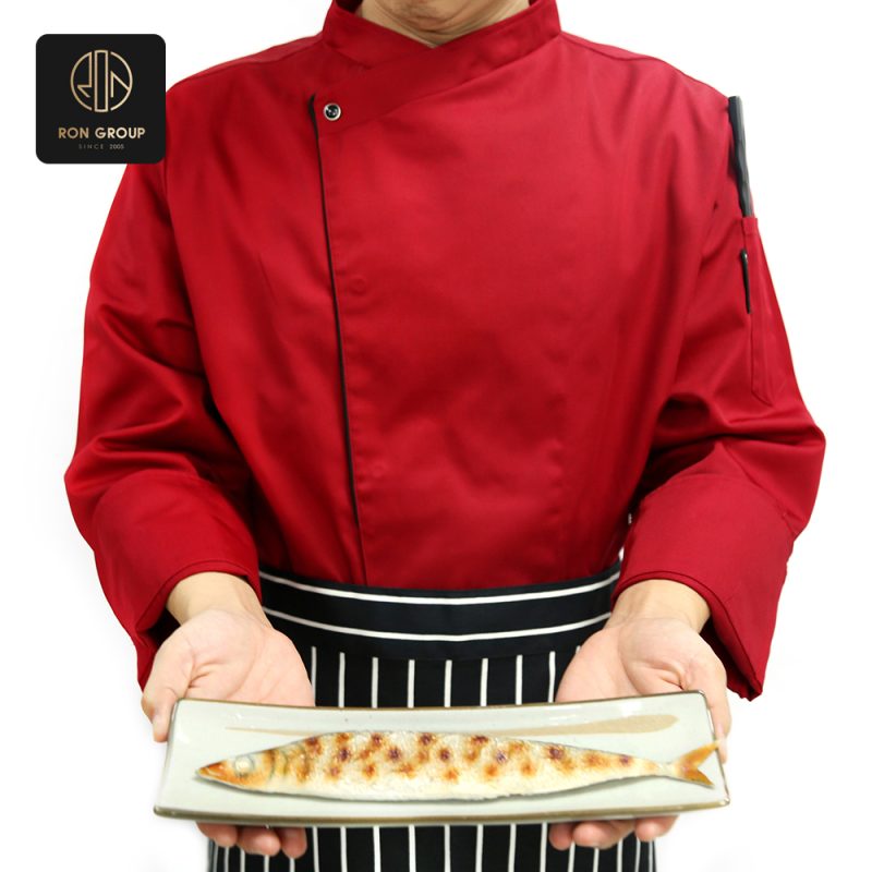 Scarlet Chef Jacket Elegance