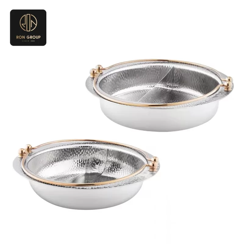 Golden Accented Round Chafer Dish SeriesA