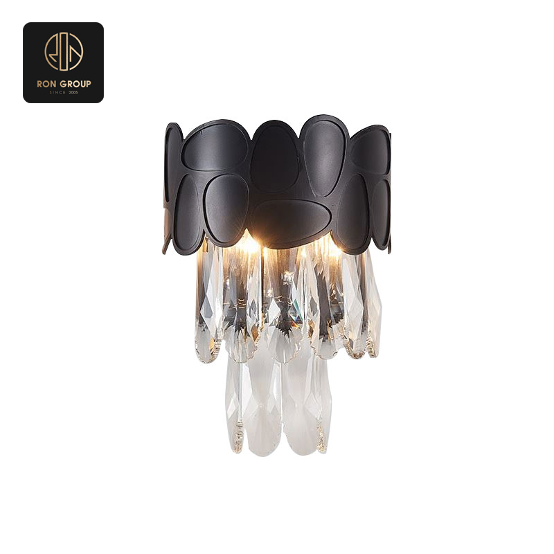 Modern Gold & Glass Chandelier
