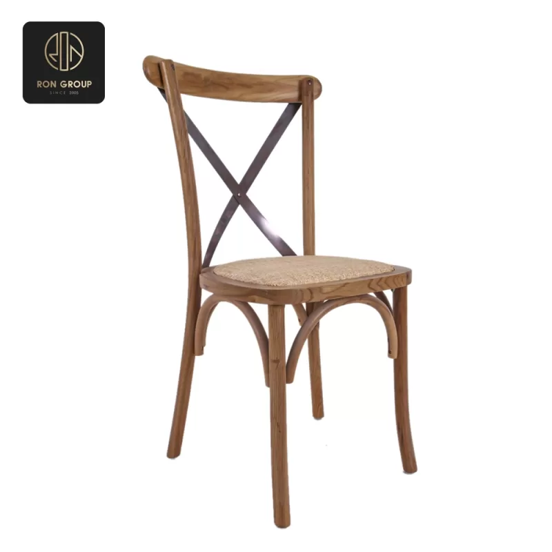 Wooden fork-backed chair C