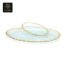 RON GROUP GoldenWave Series I Glass Plate with Gold Rim