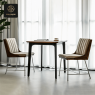 RON GROUP commercial set - modern dining table and chairs brown upholstery complete