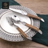 RON GROUP Wooden Handle Cutlery Set on Plate