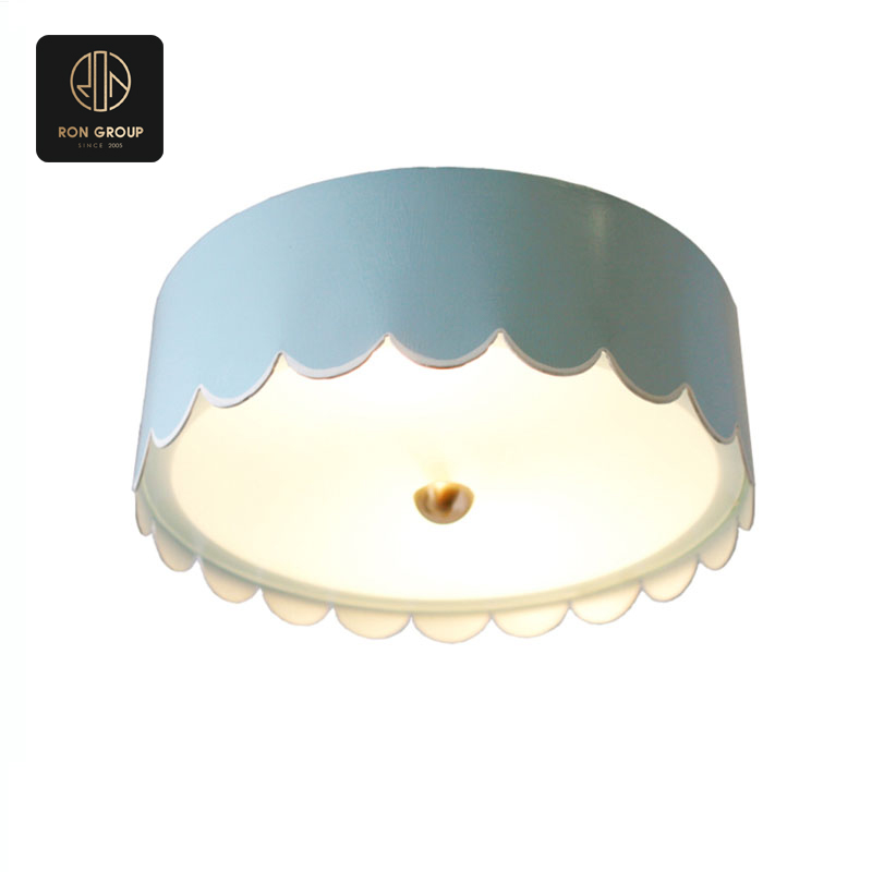 Contemporary White & Gold Chandelier