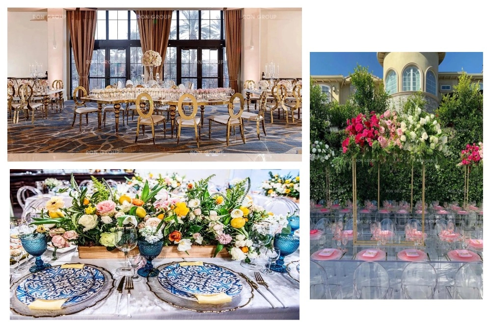 RON GROUP Bespoke Banquet Styling: Tables, Chairs & Floral Arrangements RON GROUP Customized Banquet Design: From Basics to Exclusive Setups