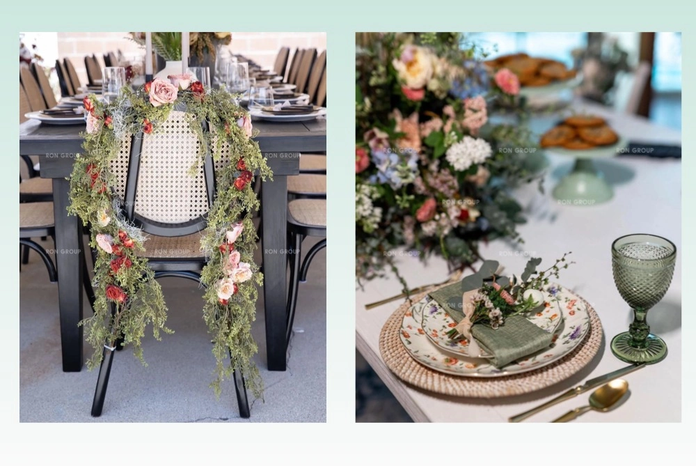 RON GROUP Customized Banquet Elements: Romantic Florals & Exquisite Table Settings Diversified High-Quality Customized Elements for Banquet: Enhance Romantic Ambiance and Guest Experience