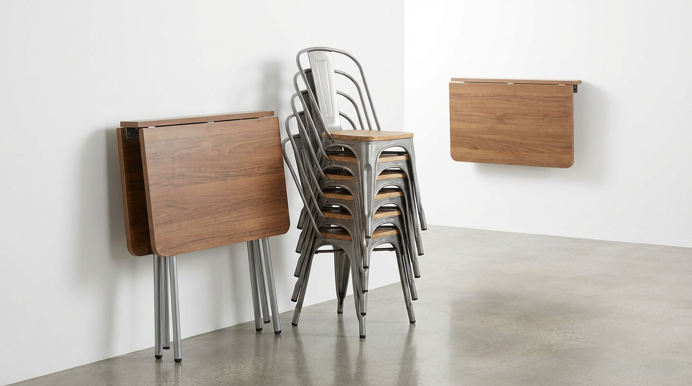 stackable folding restaurant furniture