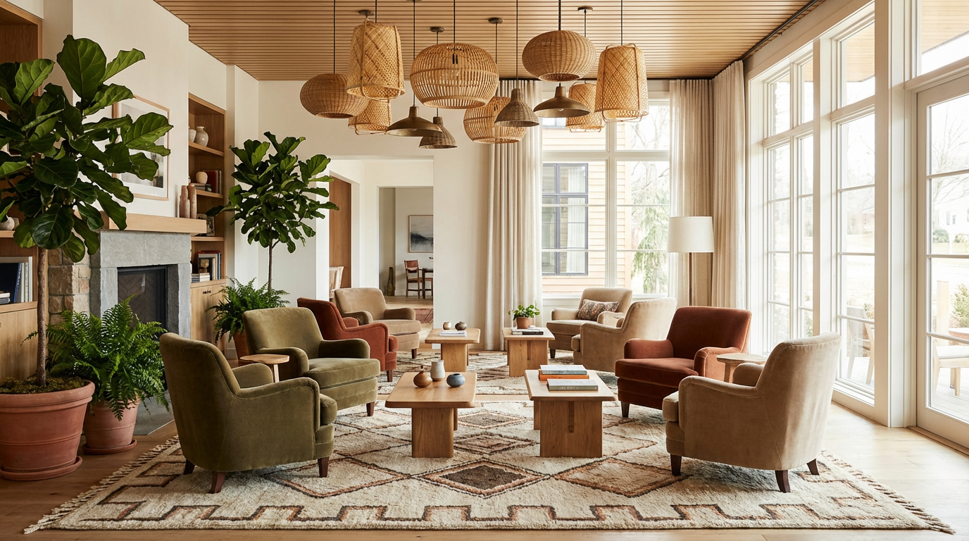 hotel lobby lounge seating zone