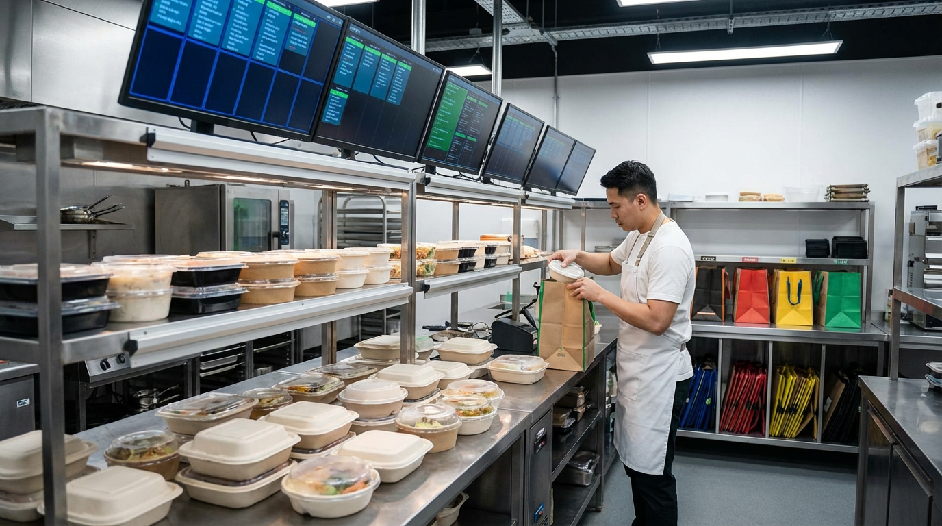 ghost kitchen order dispatch station