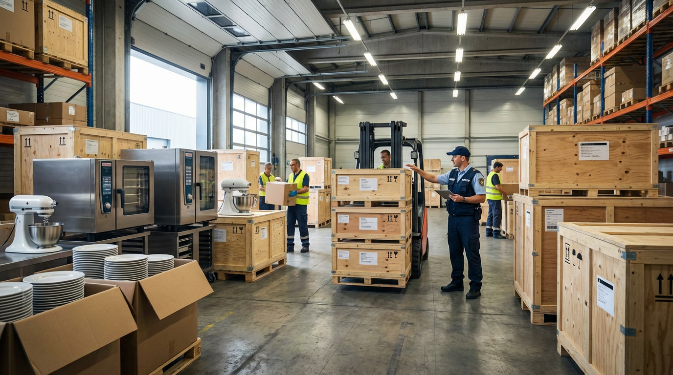 EU customs clearance process for imported restaurant and hotel supplies from China