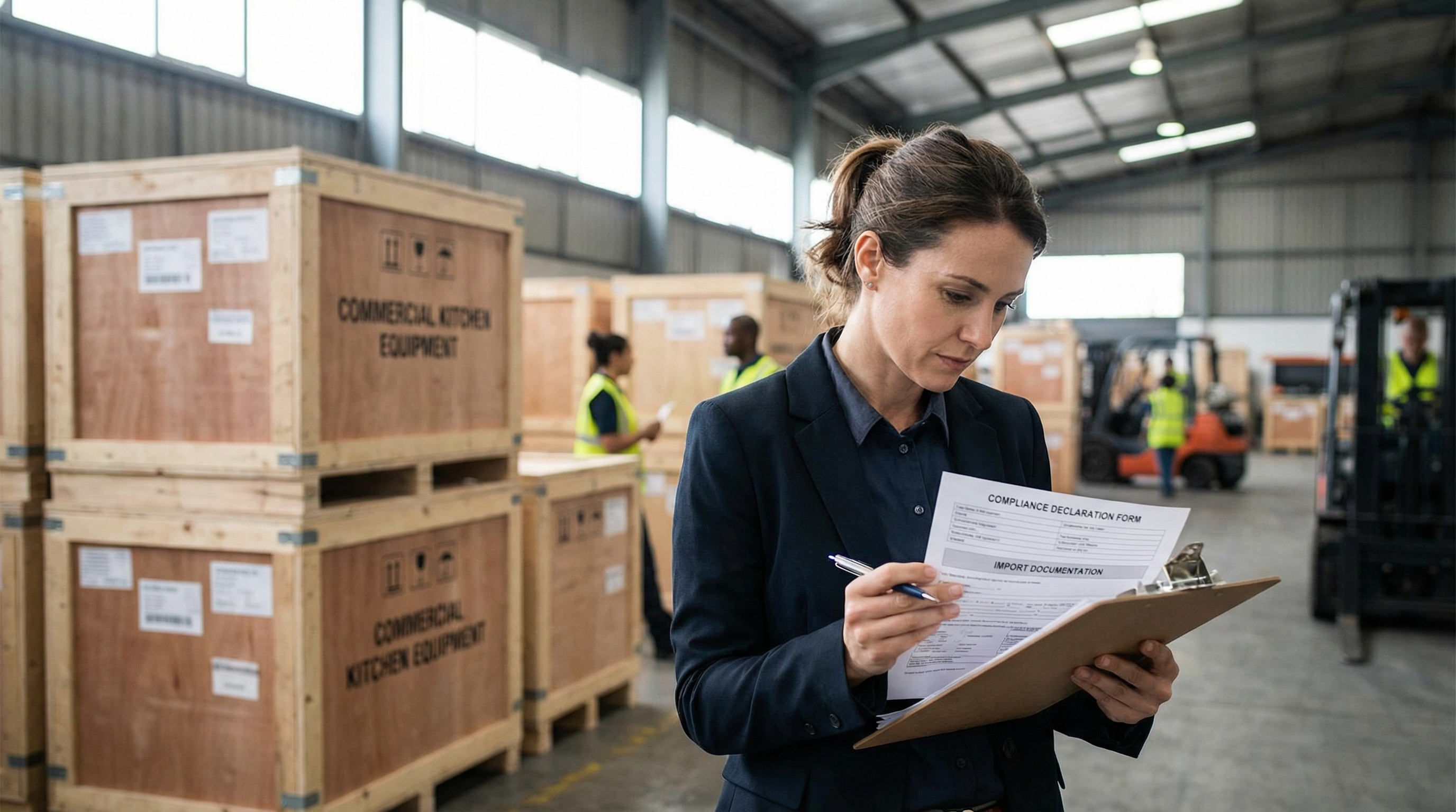 CE mark and EU compliance documentation for imported restaurant and hotel kitchen equipment