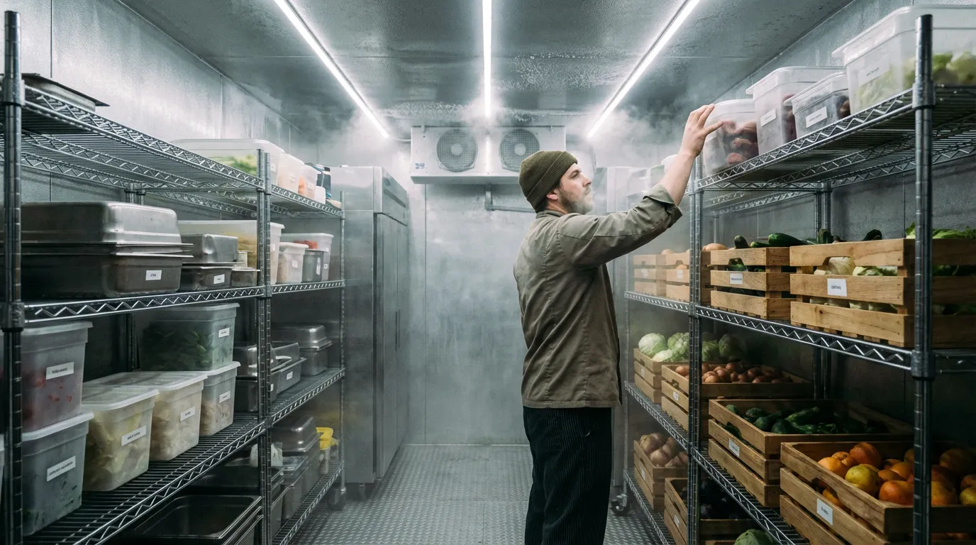 walk in cooler interior storage
