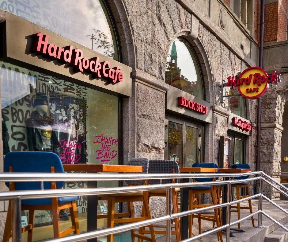 Hard Rock Cafe project by RON GROUP Hard Rock Cafe branded dining space delivered by RON GROUP