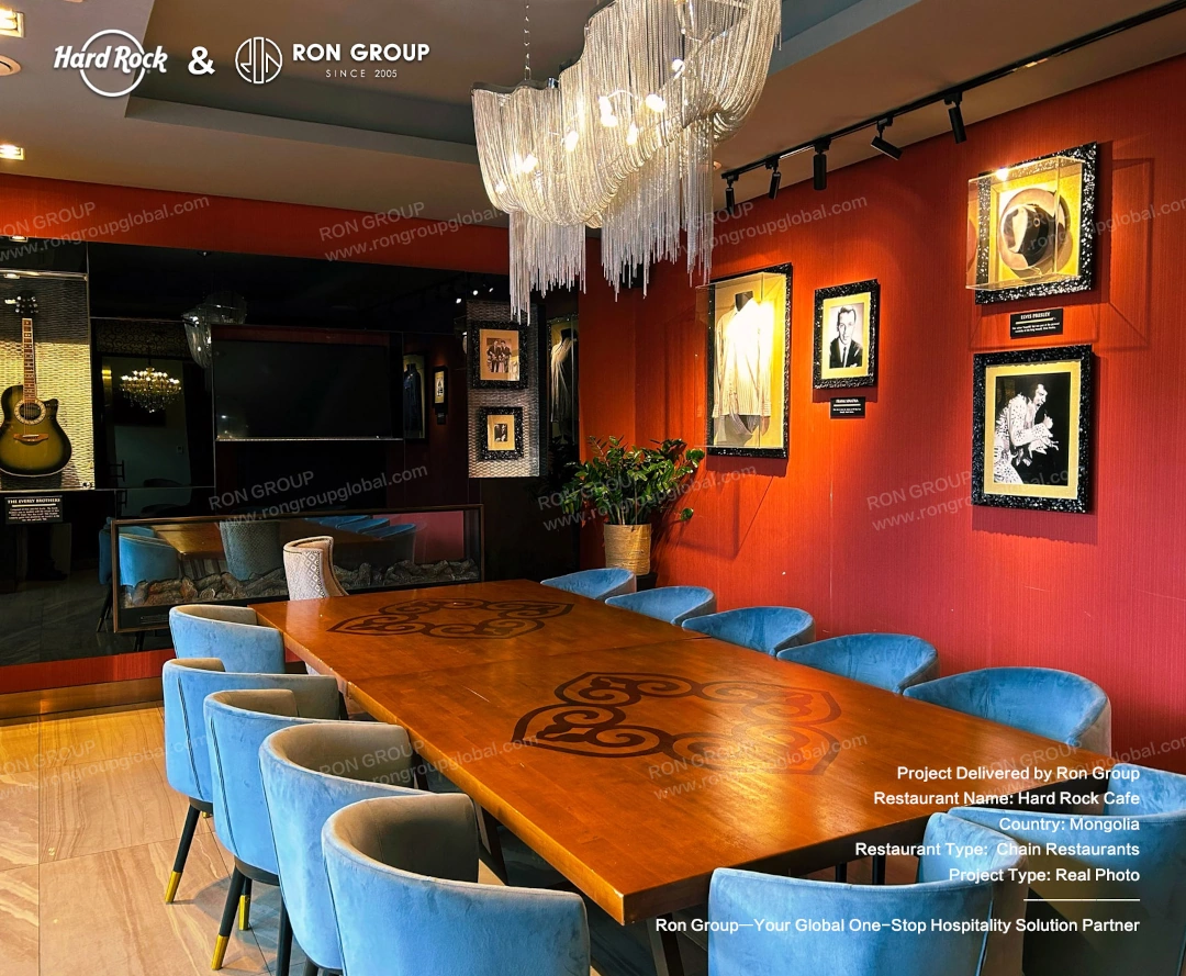 hard-rock-cafe-mongolia-event-dining-area Custom booth seating and dining table details inside Hard Rock Cafe