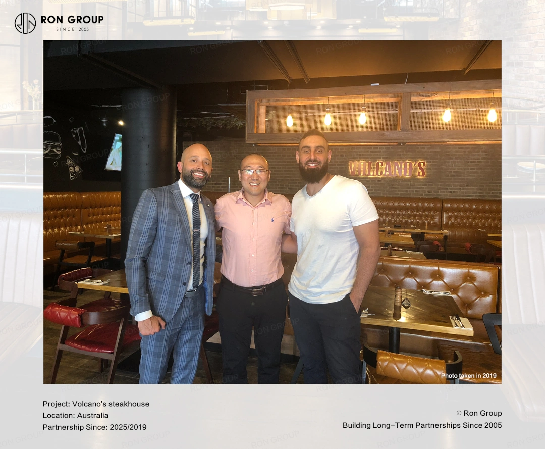 Client feedback from Volcano's Steakhouse Feedback or communication screenshot related to Volcano's Steakhouse project