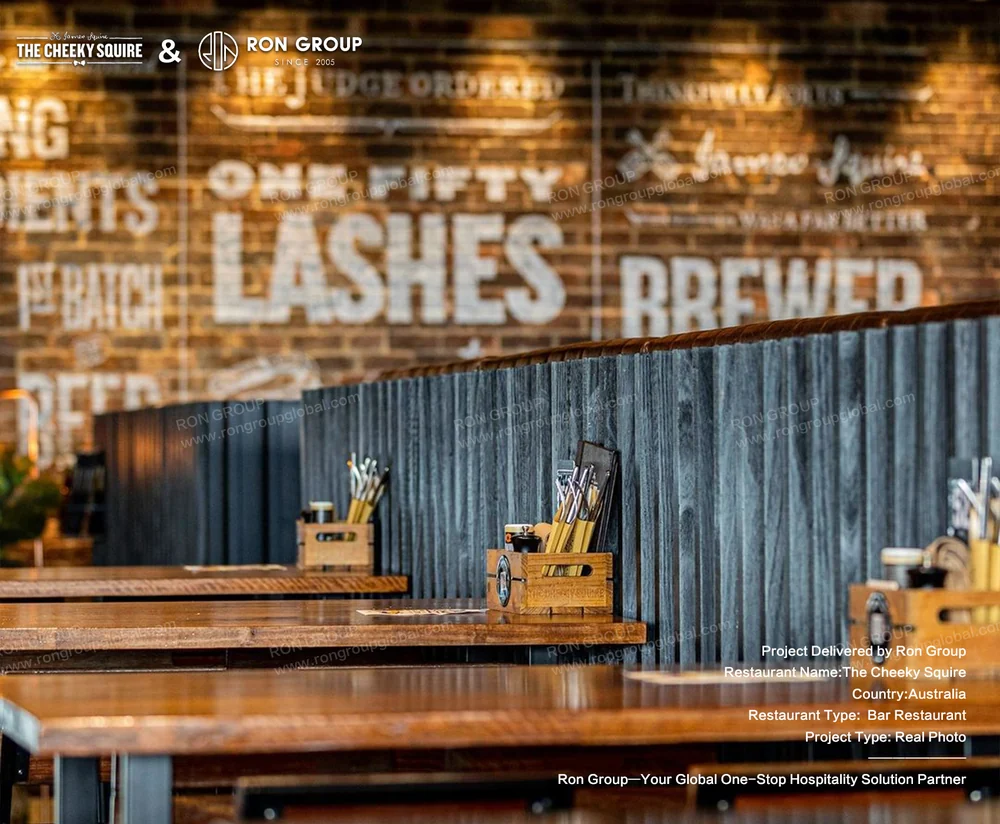 RON_GROUP-Frankston-THE_CHEEKY_SQUIRE-Dining_Booths_With_Branded_Brick_Wall RON_GROUP-Frankston-THE_CHEEKY_SQUIRE-Dining_Booths_With_Branded_Brick_Wall