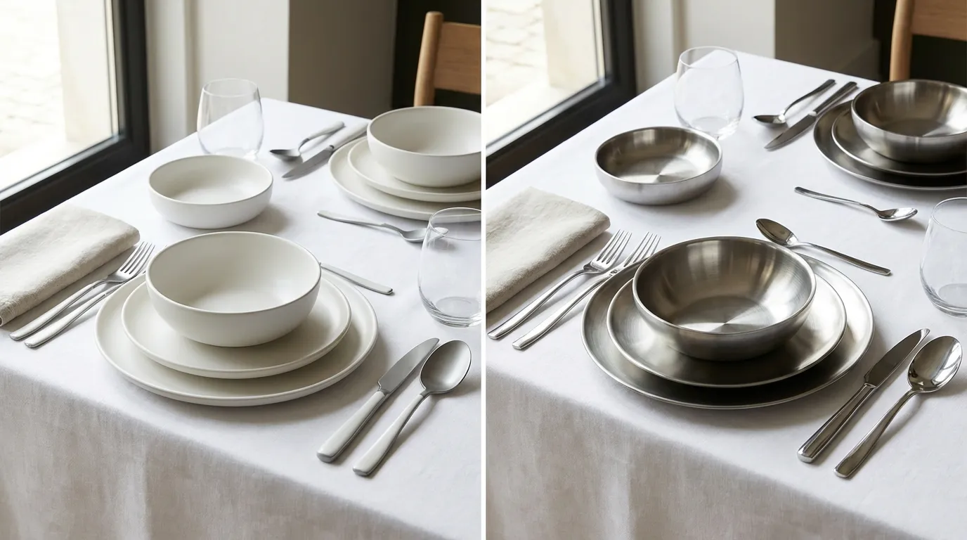 Stainless Steel vs. Ceramic Tableware: A Restaurant Procurement Guide