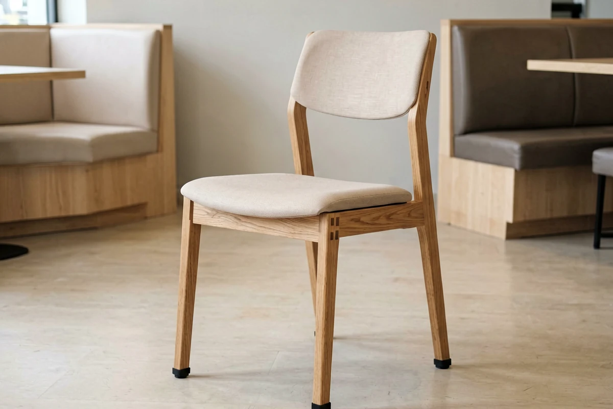 Comparison of wood, metal, and upholstered restaurant chair materials